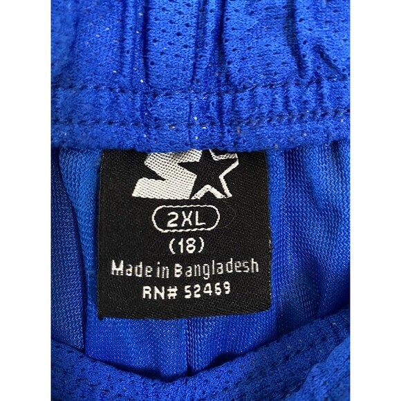 Starter Basketball‎ Shorts Youth 2XL XXL 18 Royal Blue Athletic Workout Mesh - Picture 5 of 11